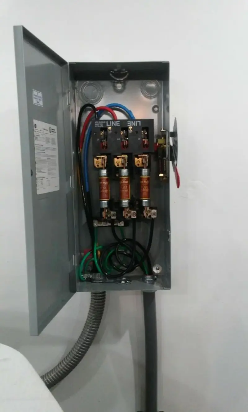 Three-phase disconnect switch installed for Electrical Wiring & Rewiring in Milford Mill